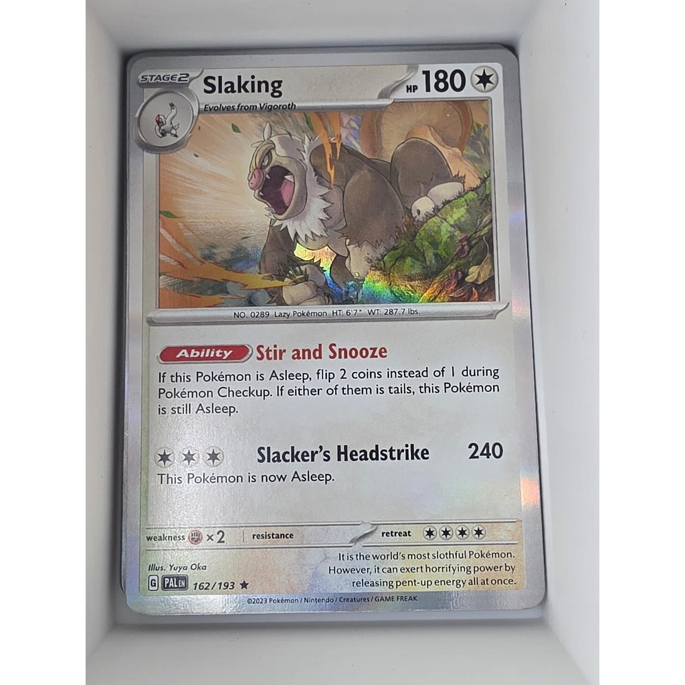 Slaking 162/193 Rare Paldea Evolved Pokemon Reverse Holo Near Mint